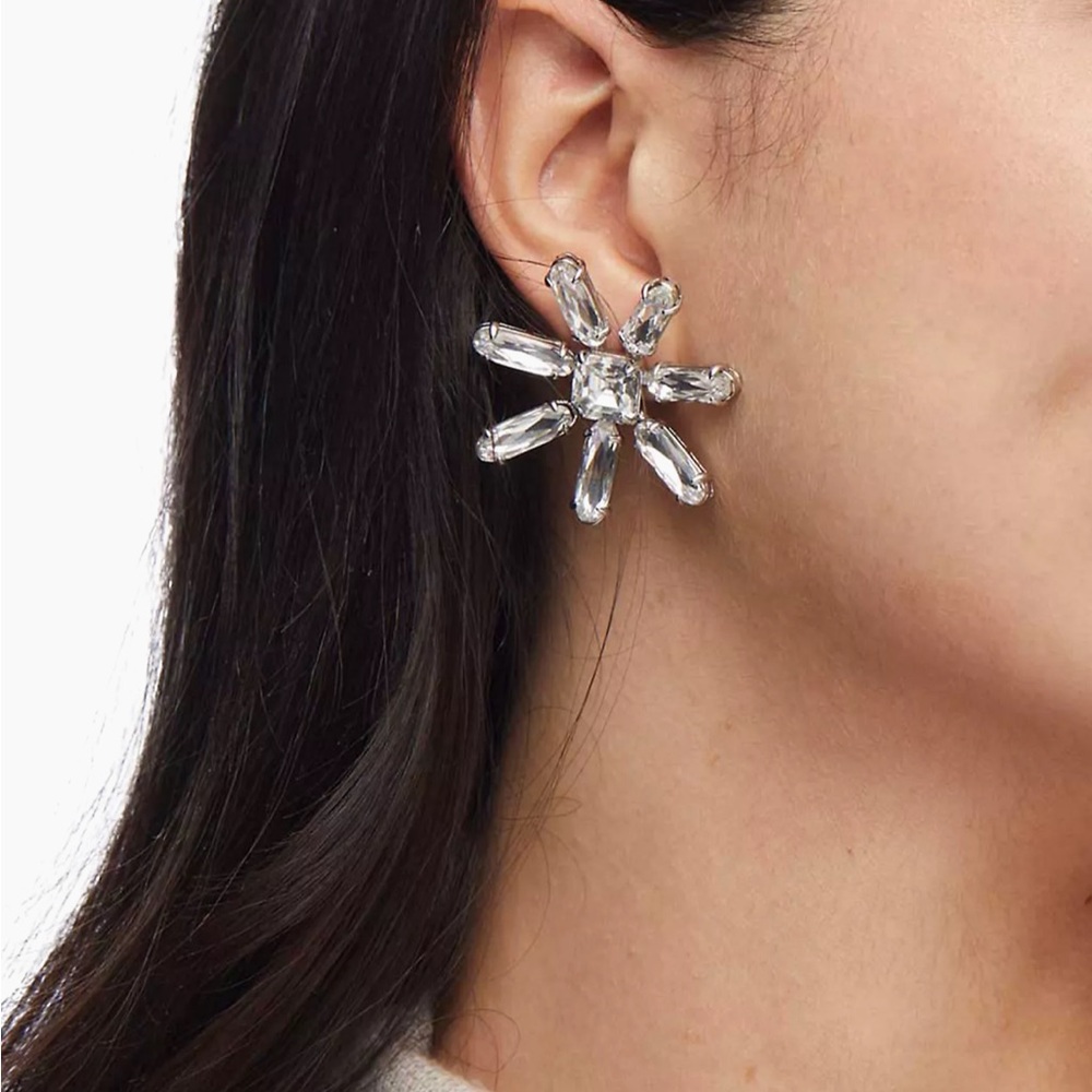 CRYSTAL SWAROVSKI® DAISY BUTTON EARRINGS